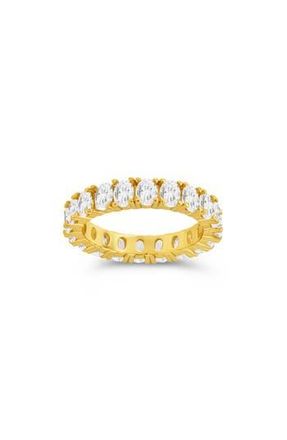 Sterling Forever Kylie Oval Cubic Zirconia Eternity Ring in Gold at Nordstrom Rack, Size 7