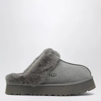 UGG Disquette grey suede slippers