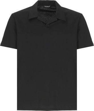 Dondup Tops, Heren, Zwart, S, Katoen, Katoenen polo shirt