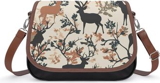 Generic Deer Hunting Camouflage Small Womens Crossbody Bags Shoulder Handbag with Adjustable Strap for Travel