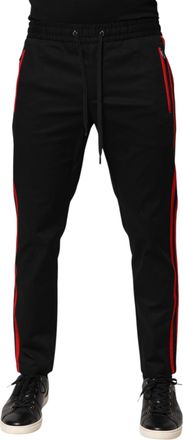 Dolce & Gabbana Red Stripe Cotton Logo Jogger SweatMens Mens Pants