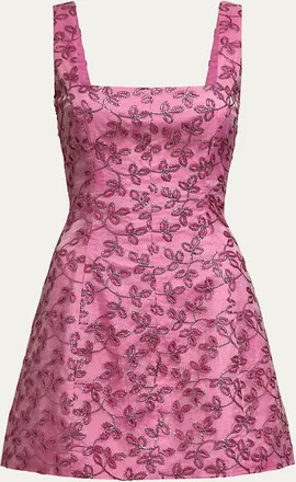 Markarian Brooke Floral Sequined Mini Dress