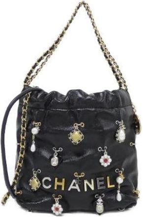 Chanel Pre-owned 22 Line Lamslederen Schoudertas - Dames - Vintage Schoudertas - Zwart - ONE Size - Leer - Vintage