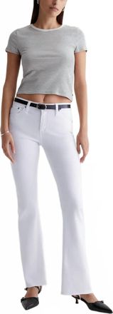 AG - Adriano Goldschmied Angel Low Rise Bootcut Jean In Pearl White