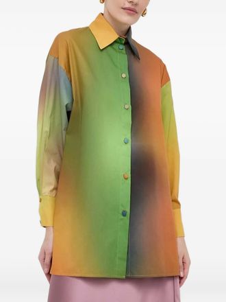 Silvian Heach Camicia sfumata in cotone - Verde