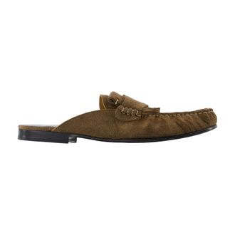 Marni Mules, male, Brown, Size: 11 US Suede Sabot