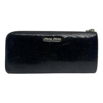 Miu Miu Pre-owned Vintage Portemonnee - Dames - Vintage Accessoires - Zwart - ONE Size - Leer - Vintage