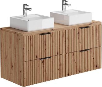 Vente-Unique Mueble suspendido bajo lavabo - Natural claro - Ancho 120 cm - ZEVARA