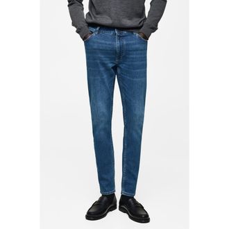 Mango Jude Skinny Fit Stretch Denim Jeans in Dark Blue at Nordstrom Rack, Size 29