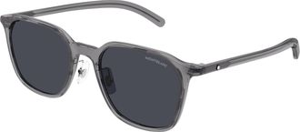 Montblanc Montblanc Unisex 55 mm Grey Sunglasses