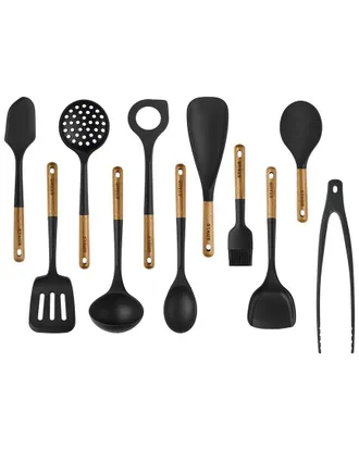 Staub Silicone With Wood Handle 11Pc Cooking Utensil Set