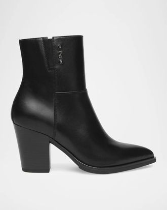 Nero Giardini 80mm Leather Western Ankle Boots