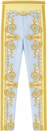 Versace Baroque Print Leggings - Blue