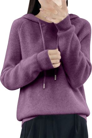 Generic HOOUDO Black of Friday Deals 2024 Men Womens Cashmere Jumpers Hoodies Long Sleeved Knitted Sweaters Ladies Winter Warm Jumper Tops Casual Solid Color 