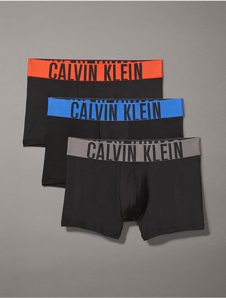 Calvin Klein Mens Intense Power 3-Pack Low Rise Trunk - Multi - XL