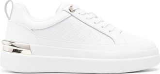 Tommy Hilfiger embossed-logo leather sneakers - women - Leather - 40 - White