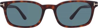 Tom Ford Blue Rectangular Mens Sunglasses FT1300 54V 53