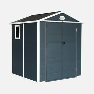 Sweeek 3.65 M&sup2; Plastic Garden Shed in Grey