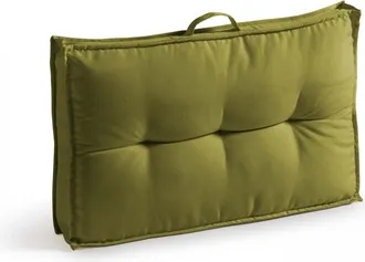 Oviala Cojín exterior acolchado verde de 60 x 40 cm