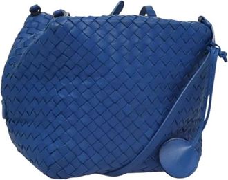 Bottega Veneta Pre-owned Vintage Schoudertas - Dames - Vintage Schoudertas - Blauw - ONE Size - Leer - Vintage