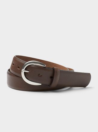 Simons Womens Metallic D buckle leather belt