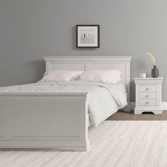 Seconique Bordeaux 46 (Double) High End Bed - Part Assembled in Ivory | Size: Double