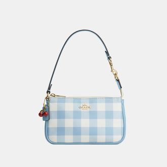Coach Womens Nolita 19 With Gingham Print And Charm - Dark Blue - One Size