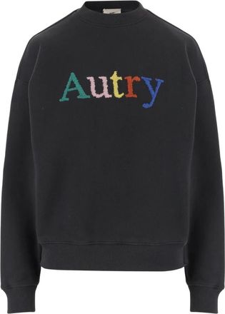Autry Katoenen sweatshirt met geborduurd logo - Dames - Sweatshirts - Zwart - M - Katoen - Hoodies & sweatvesten