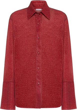 Os&eacute;ree Lumiere Long Shirt - Dames - Overhemden - Rood - S/M - Overhemden