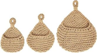OEM Cesta Colgante De Pared - Cesta De Frutas Estilo Boho De 3 Piezas - Cestas Colgantes De Cocina - Cesta Colgante Decorativa Para La Cocina
