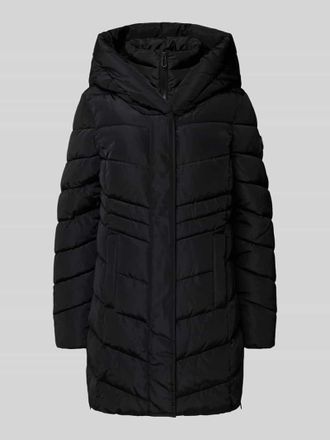 Tom Tailor Regular Fit Steppmantel mit Kapuze in Black, Größe XXXL