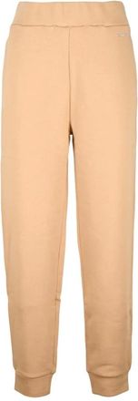 Calvin Klein Broeken, Dames, Beige, XS, Katoen, Tuta Trainingsbroeken
