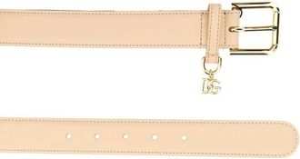 Dolce & Gabbana Gürtel - Dg Logo Belt - Gr. 80 - in Beige - für Damen