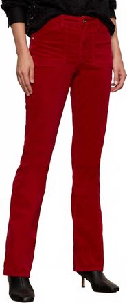 Sanctuary Velveteen Brook Bootcut Pant In Cherry