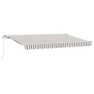vidaXL Toldo Retr&aacute;ctil 2 Uds. Gris Claro Y Blanco. 3,5 X 2,5 M Vidaxl