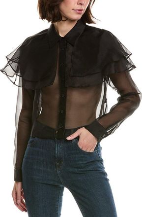 Frame Denim Frame The Organza Cape Silk Top