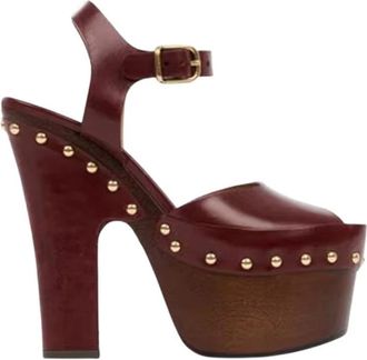 Chlo&eacute; H26 Sandalen - Dames - Sandalen met hakken - Rood - 39 EU - Schoenen