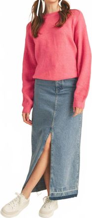 Merci Candy Crewneck Sweater In Pink