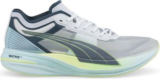 Puma Mens Deviate Nitro Elite Racer Running Sneakers Shoes - Grey, Puma White-dark Slate-fizzy Light, 10.5 UK