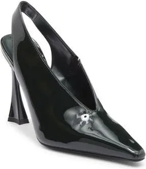 Jeffrey Campbell Alimony Slingback Pump in Dark Green Patent at Nordstrom Rack, Size 5.5