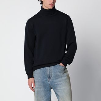 Roberto Collina Maglia dolcevita blu navy in lana