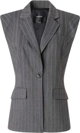 Pinko Genista Vest - Jackets - Mujer - Gris - 2XL