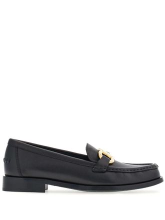 Ferragamo Black Maryan 2 Vegetable-Tanned Leather Moccasins