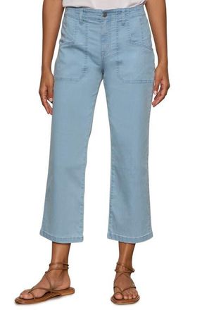 Sanctuary Retreat Mid Rise Crop Straight Leg Utility Pants in Skyline Blue at Nordstrom, Size 24 P