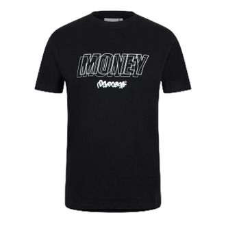 Money Clothing Mens Compound Logo T-Shirt Short Sleeve Cotton Black M