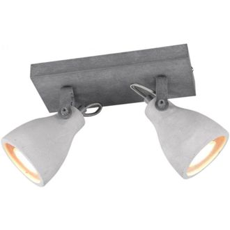 Trio L&aacute;mpara 2 Luces Spot Pared-techo Hormig&oacute;n Cemento Iluminaci&oacute;n