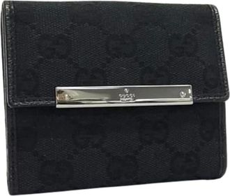 Gucci Pre-owned Wallets, female, Black, Size: ONE SIZE Pre-owned Vintage Bi-fold Wallet