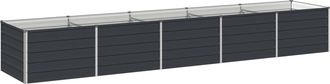 vidaXL Cama De Jard&iacute;n Elevada Gris Antracita 400 X 80 X 55 Cm Vidaxl