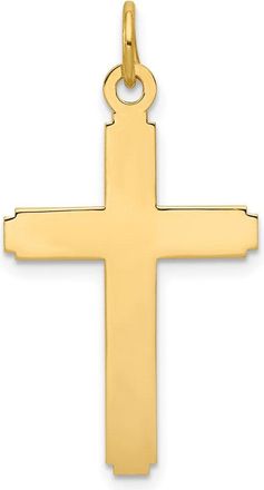 Diamond2Deal 14k Yellow Gold Polished Cross Pendant