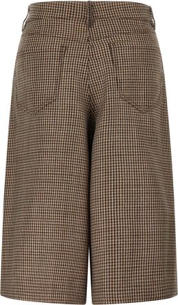 Brunello Cucinelli Womens Brown Virgin Wool Bermuda Shorts